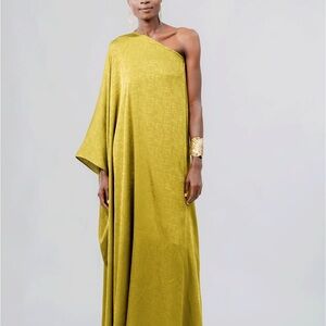 Diarrablu One-Shoulder Mustard Dress